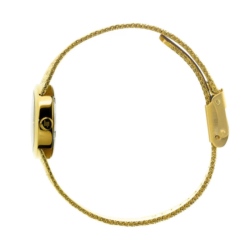 Montre LIP : Henriette Manchette Blanc & Doré 671451