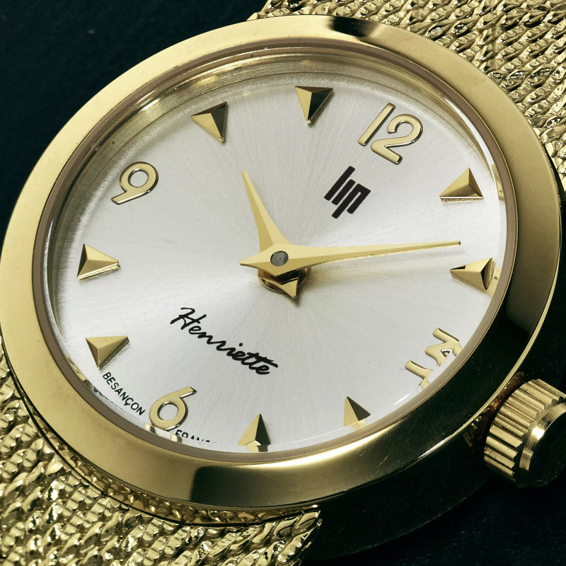 Montre LIP : Henriette Manchette Blanc & Doré 671451