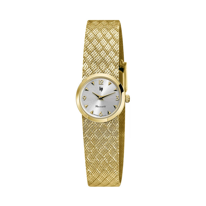 Montre LIP : Henriette Manchette Blanc & Doré 671451