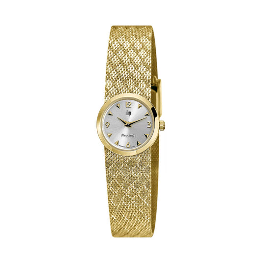Montre LIP : Henriette Manchette Blanc & Doré 671451