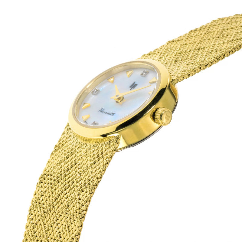 Montre LIP : Henriette Manchette Diamant Doré 671453