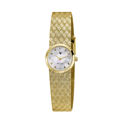 Montre LIP : Henriette Manchette Diamant Doré 671453