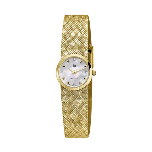 Montre LIP : Henriette Manchette Diamant Doré 671453