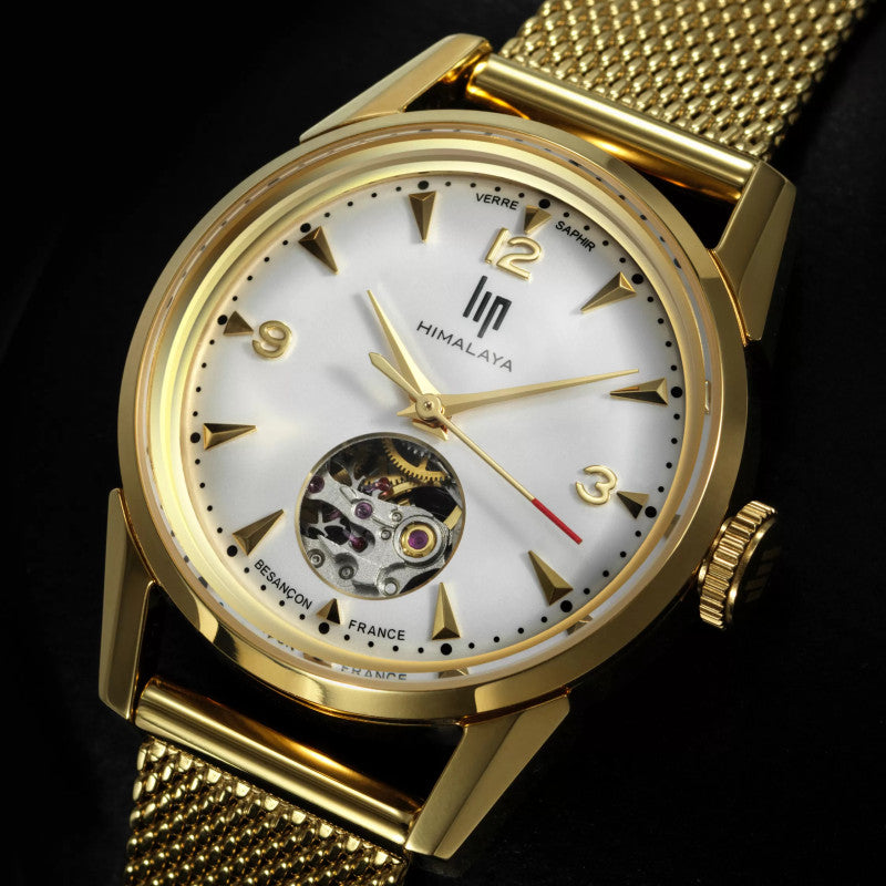 Montre LIP : Himalaya Automatique Coeur Ouvert 29 mm Doré 671724
