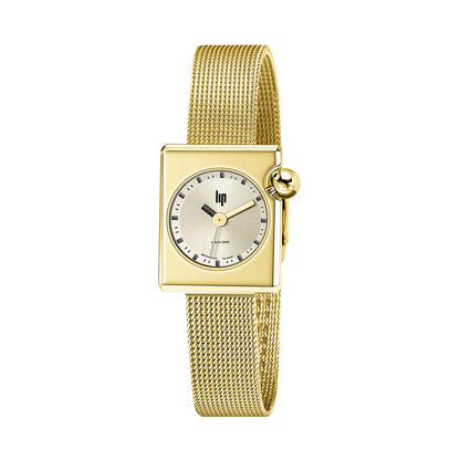 Montre LIP : MACH 2000 Mini Square Doré 671177