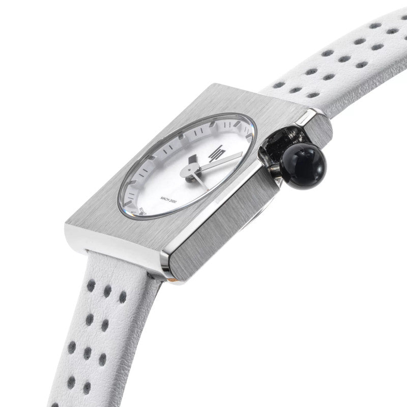 Montre LIP : MACH 2000 Mini Square Blanc 671193