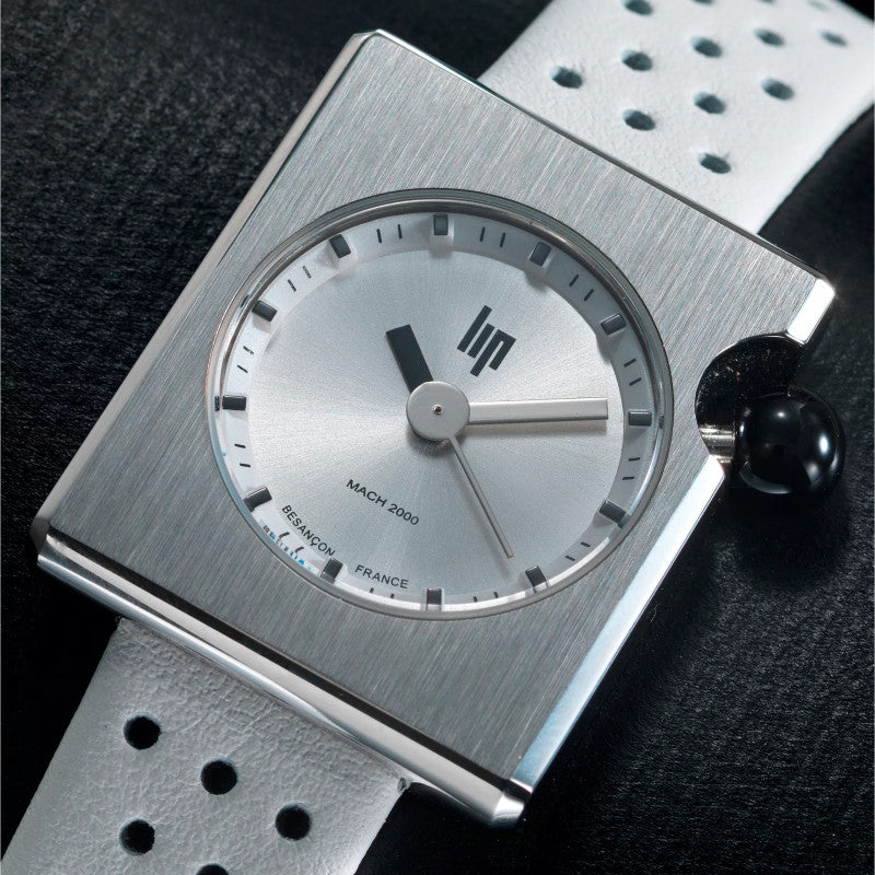 Montre LIP : MACH 2000 Mini Square Blanc 671193