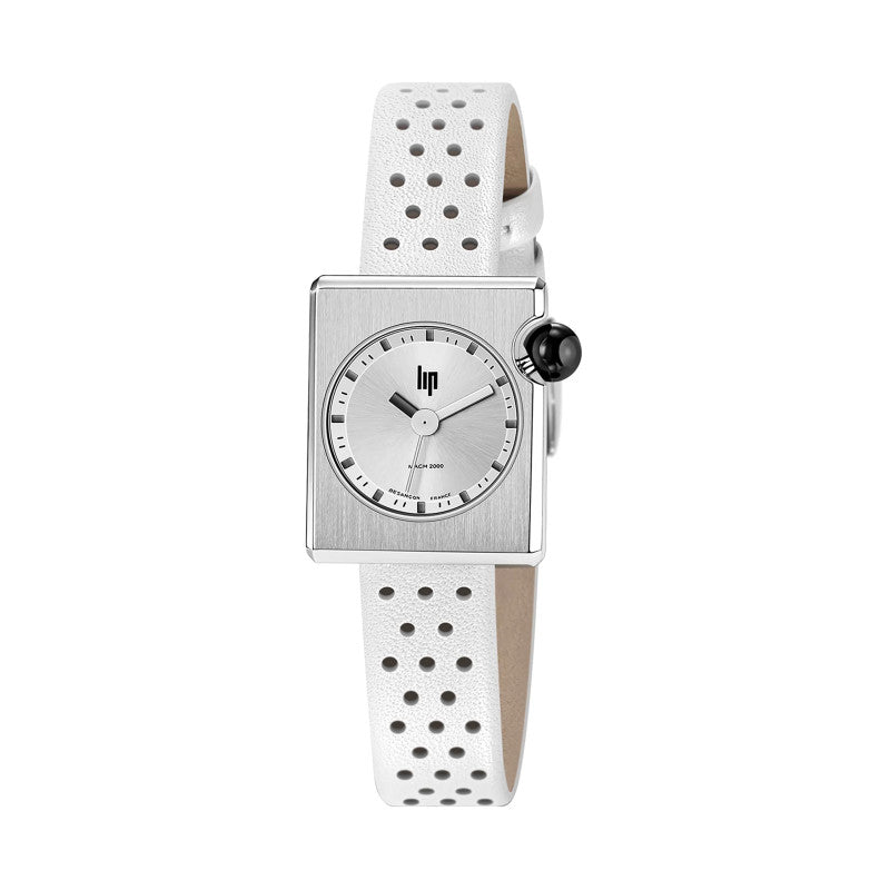 Montre LIP : MACH 2000 Mini Square Blanc 671193