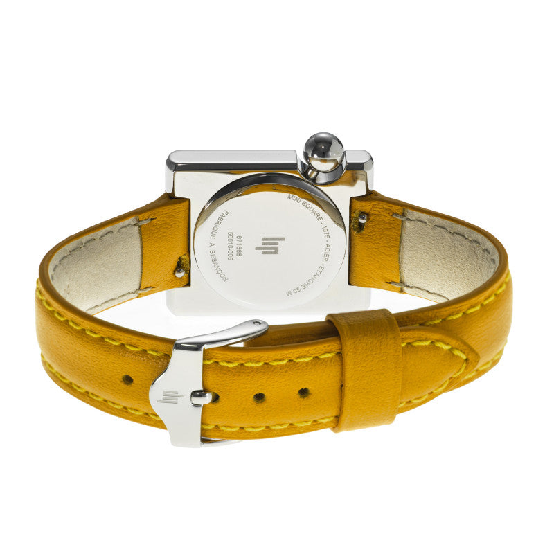Montre LIP : Mach 2000 Mini Square Jaune 671668