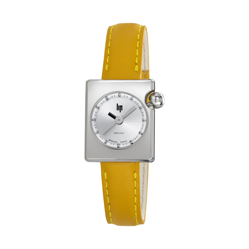Montre LIP : Mach 2000 Mini Square Jaune 671668