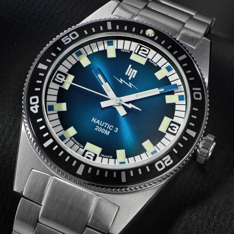 Montre LIP : Nautic 3 Quartz Bleu Océan 671863