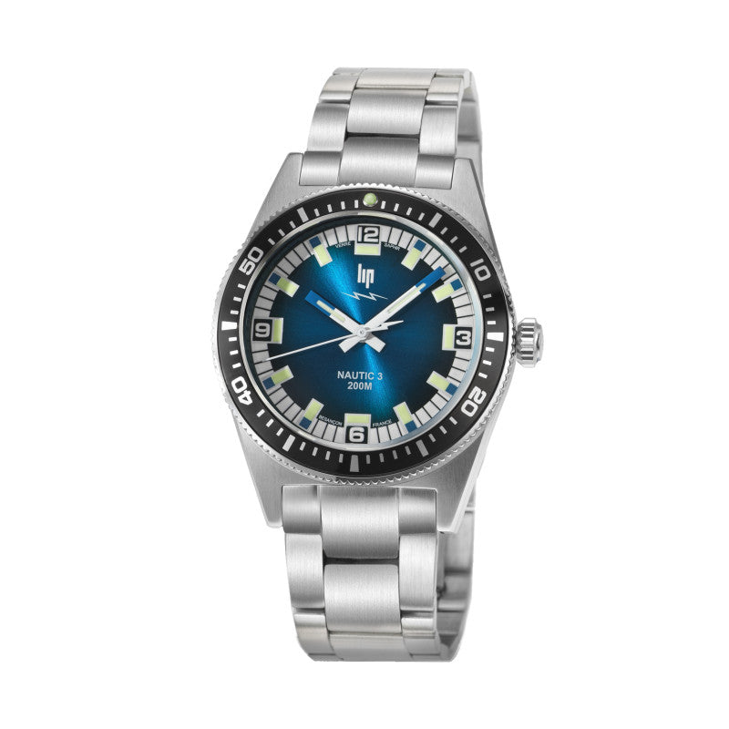 Montre LIP : Nautic 3 Quartz Bleu Océan 671863