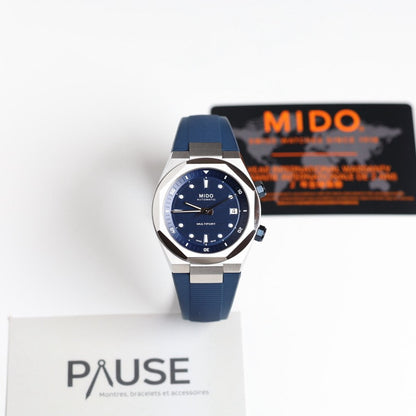 MONTRE MIDO : MULTIFORT 8 TWO CROWNS BLEU M047.507.17.041.00