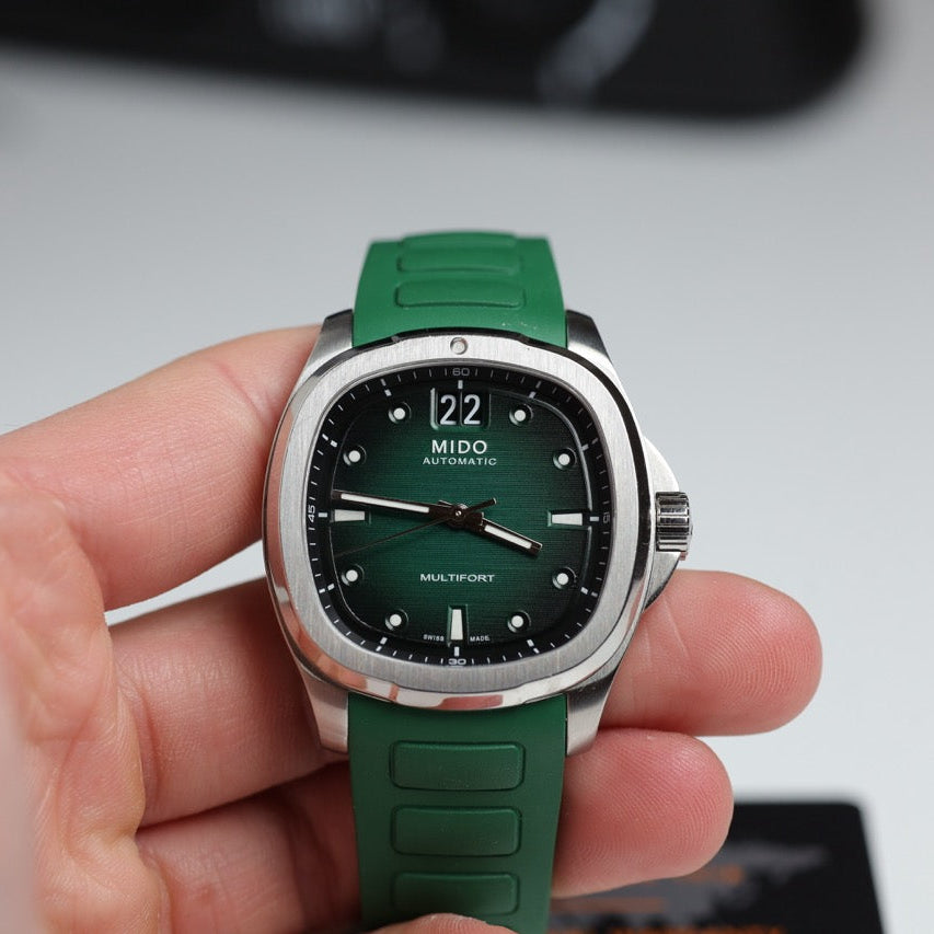 MIDO WATCH: MULTIFORT TV BIG DATE GREEN