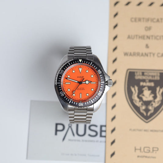 Montre HGP : Diver 200M Orange