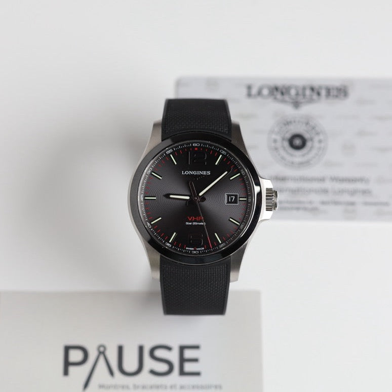LONGINES WATCH: CONQUEST VHP QUARTZ L3.719.4.56.9