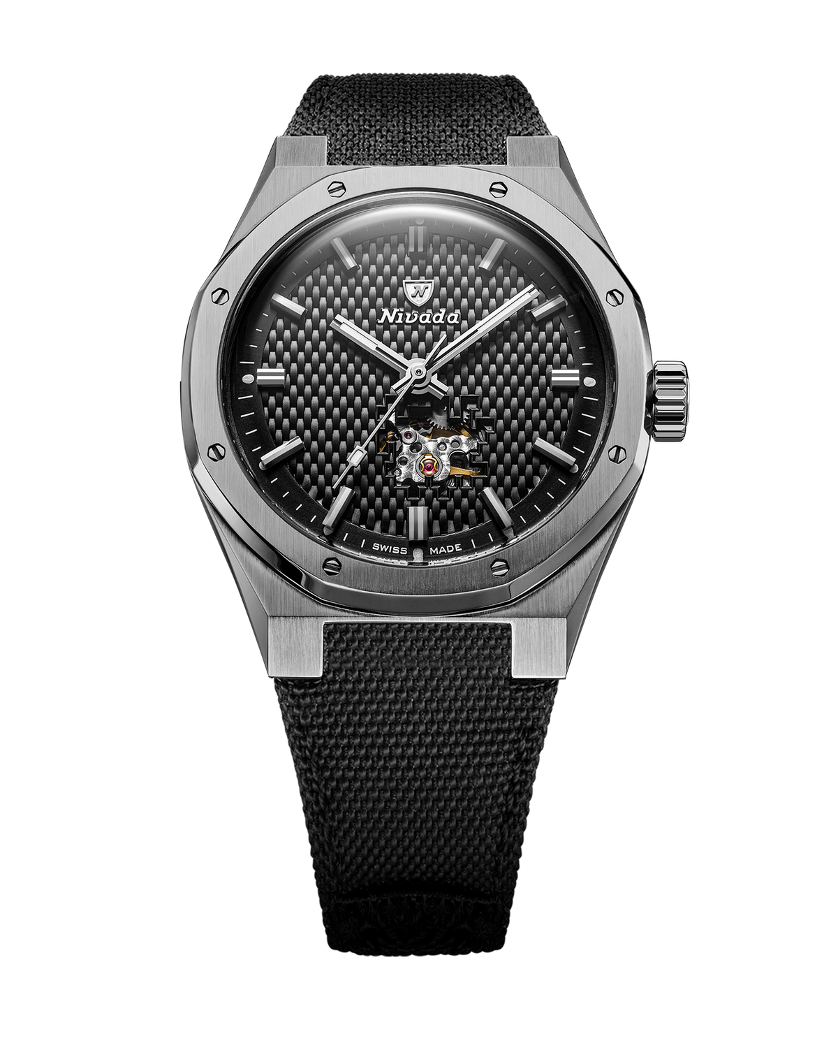 Nivada F77 Noir bracelet toile