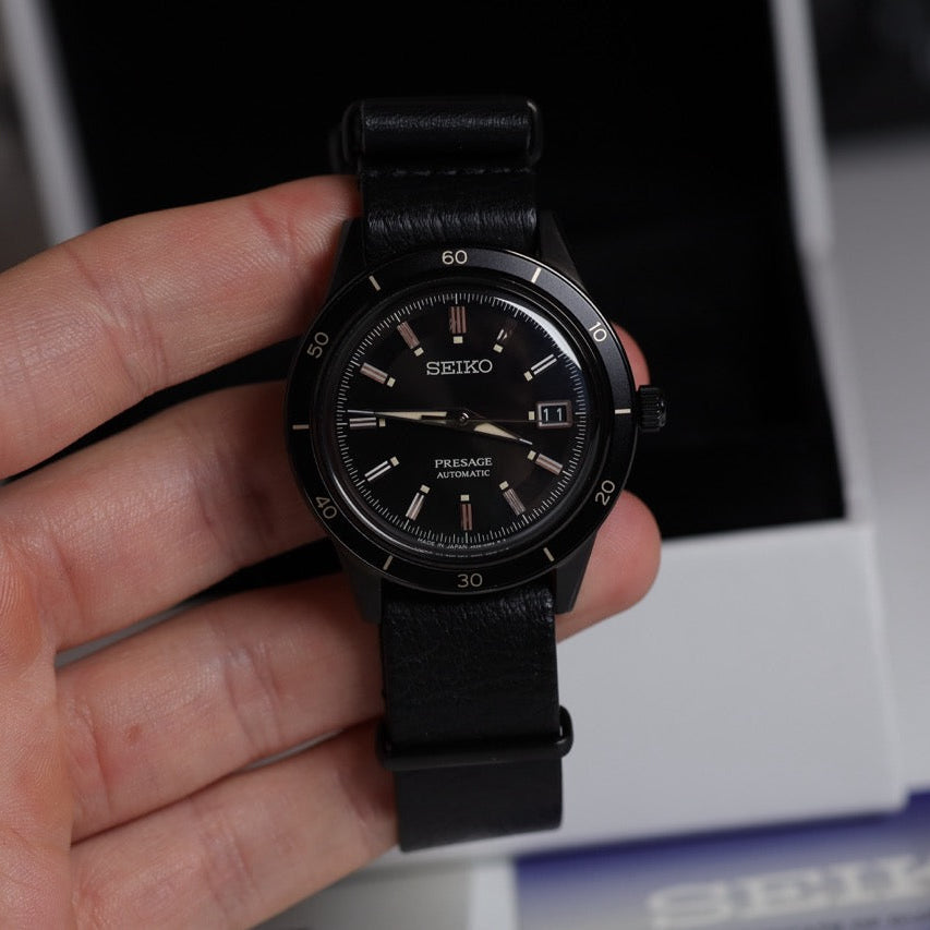 MONTRE SEIKO : PRESAGE 60S AUTOMATIQUE NOIRE SRPH95J1