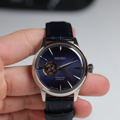 SEIKO WATCH: PRESAGE COCKTAIL OPEN HEART BLUE SSA405J1