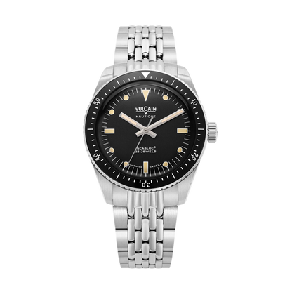 VULCAIN : SKIN DIVER NAUTIQUE - NOIR AVEC INDEX VIEILLI