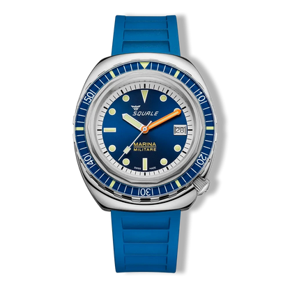 Squale 2001 Marina Militare, vue de face sur caoutchouc bleu — photo officielle