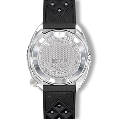 Squale 2002 bleu-rouge, caoutchouc noir, fond vissé