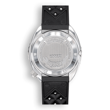 Squale 2002 bleue, caoutchouc noir, fond vissé
