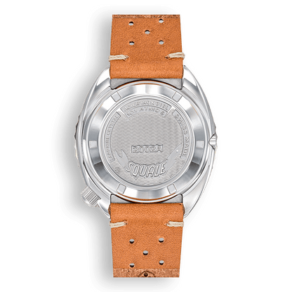 Squale 2002 bleue, cuir marron clair, fond vissé