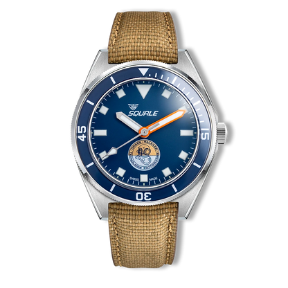 Squale Galeazzi Artiglio, vue de face sur microfibre sable