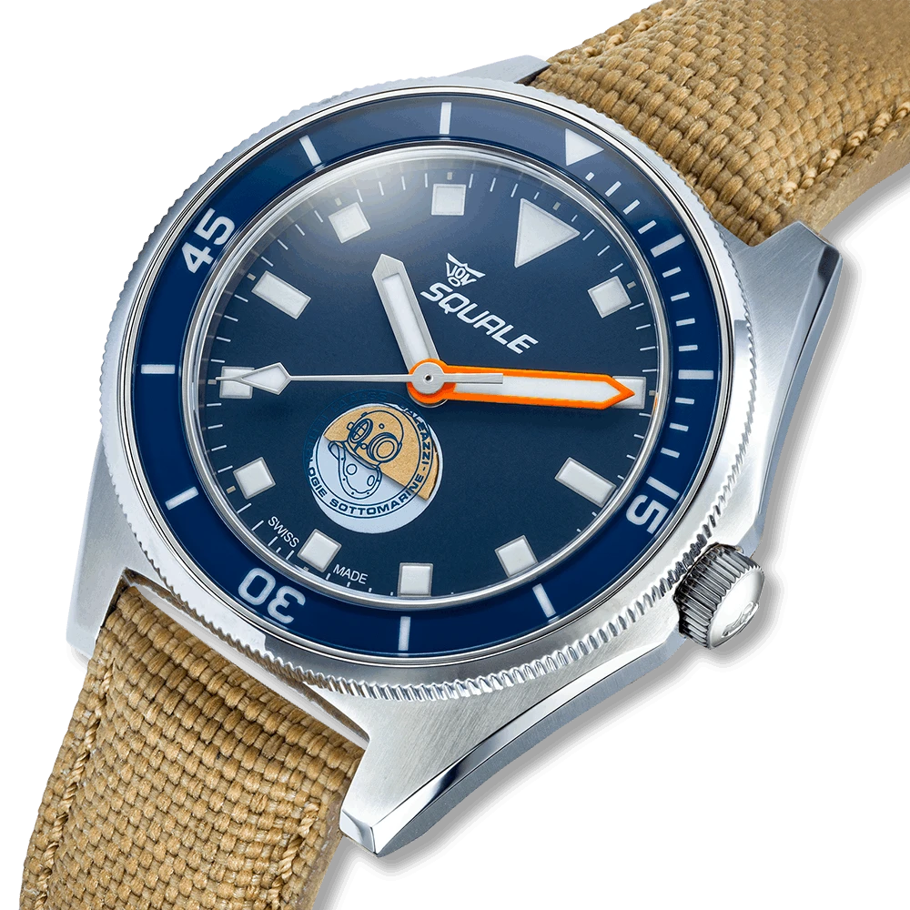 Squale Galeazzi Artiglio, détail du cadran et du Wet Indicator
