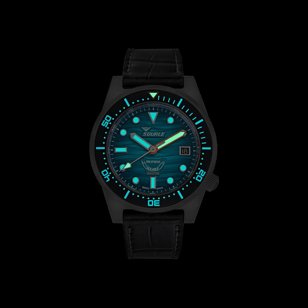 Squale Master Grand Vert, luminescence