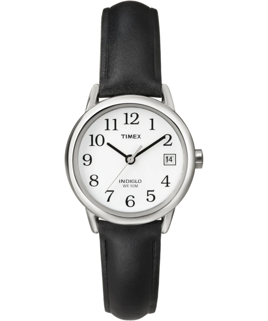Timex : Easy Reader argenté blanc 25 mm T2H331, vue de face