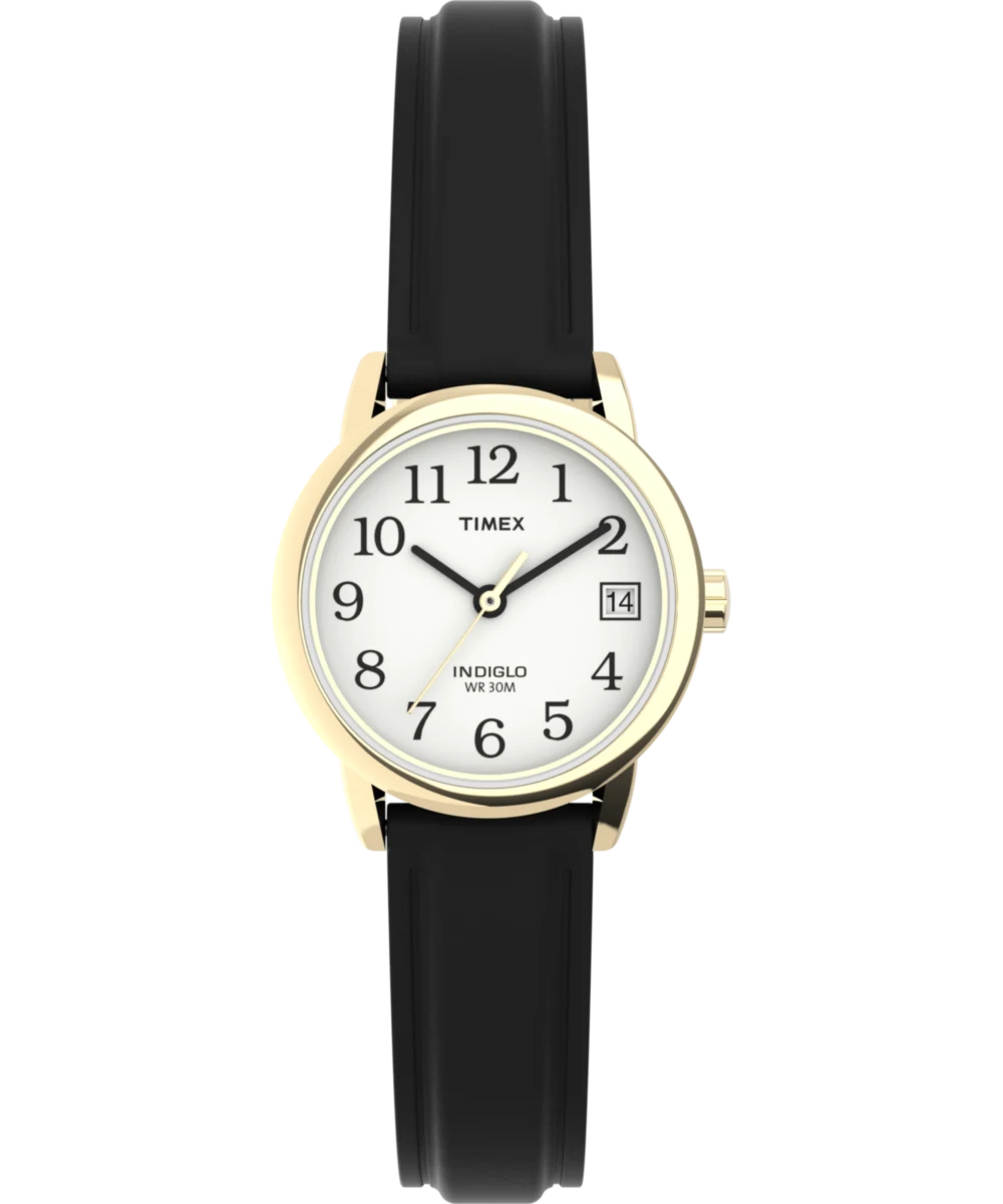 Timex : Easy Reader doré blanc 25 mm T2H341, vue de face