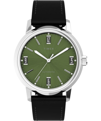 Timex : Marlin automatique vert 40 mm TW2V44600, vue de face