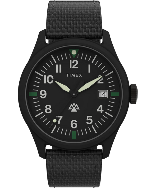 Timex : Expedition Traprock noir 43 mm TW2W23400, vue de face