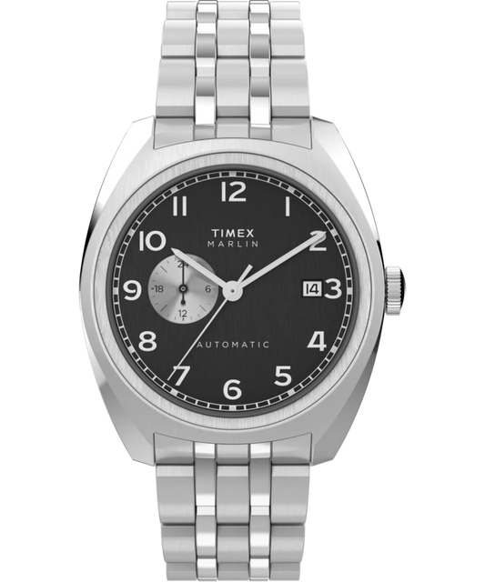 Timex : Marlin automatique noir 39 mm TW2W58800, vue de face