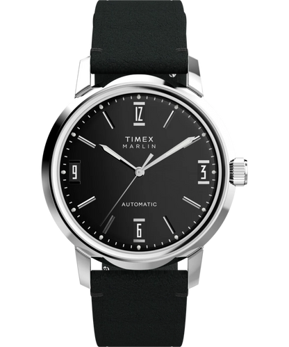 Timex : Marlin automatique noir 40 mm TW2W59700, vue de face