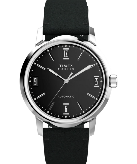 Timex : Marlin automatique noir 40 mm TW2W59700, vue de face