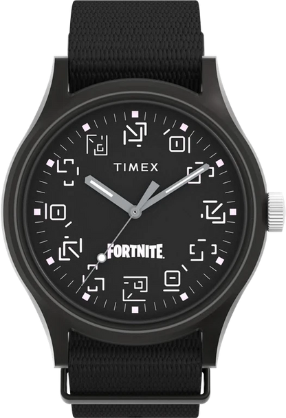 Timex : MK1 x Fortnite noir 40 mm TW2W97000, vue de face