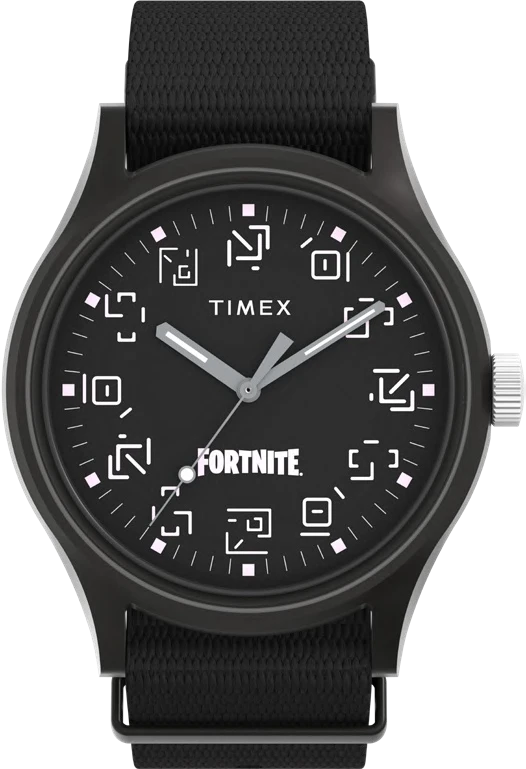 Timex : MK1 x Fortnite noir 40 mm TW2W97000, vue de face
