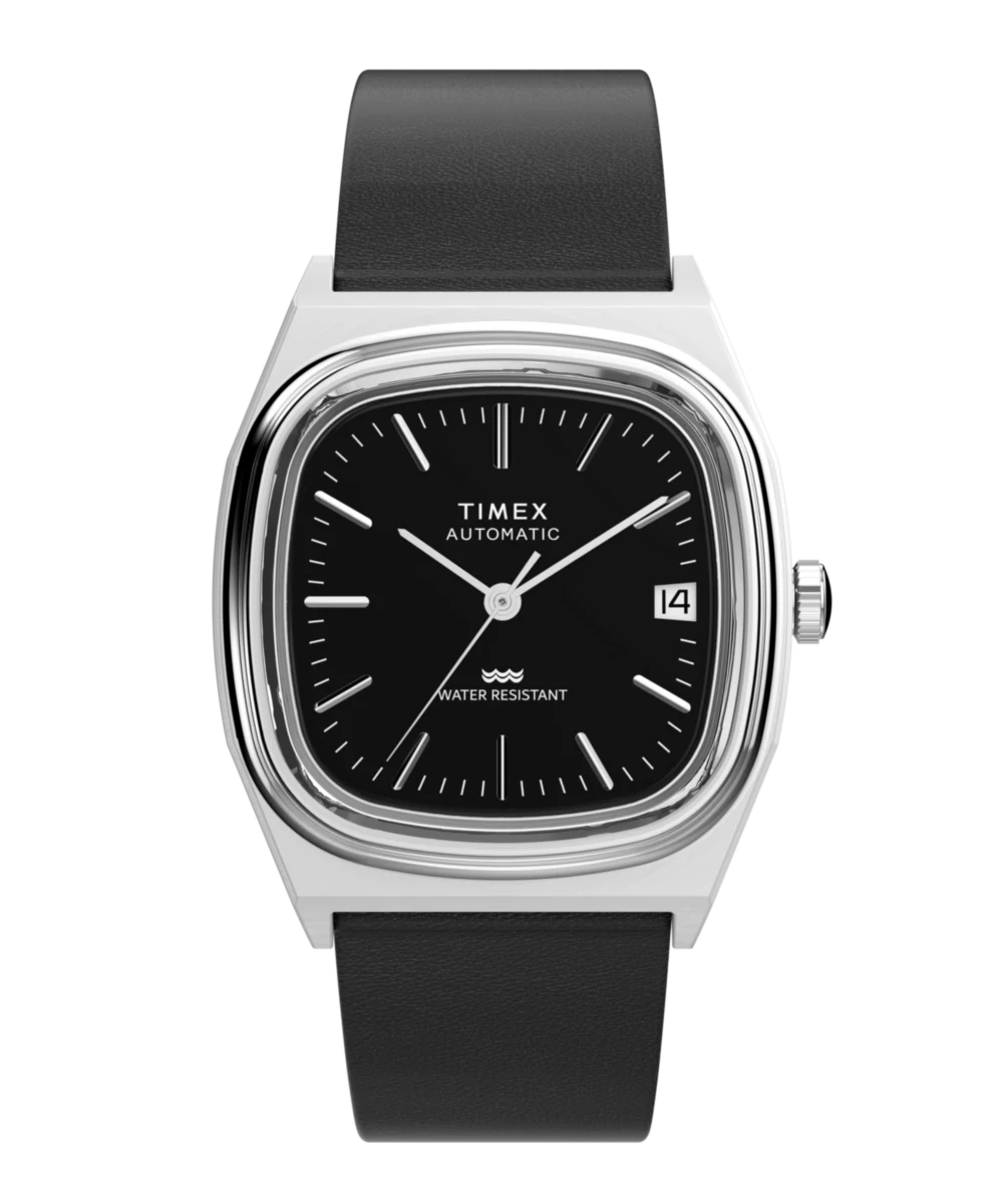 Timex : 1983 E Line automatique noir 34 mm TW2Y07500, vue de face