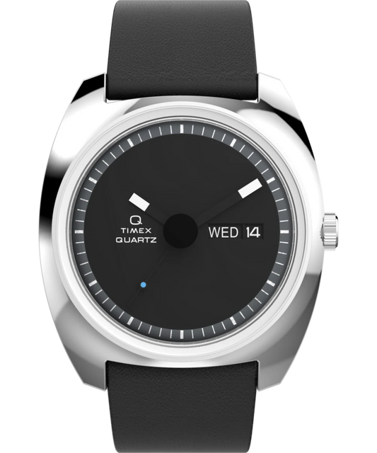 Timex : Q Timex 1975 Enigma noir 37 mm TW2Y34500, vue de face