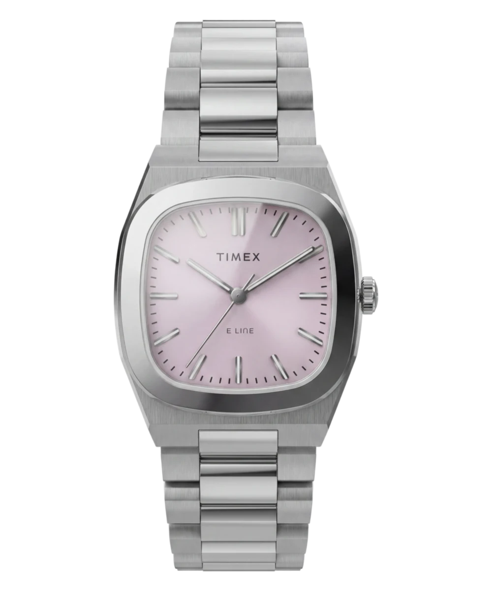 Timex : E Line automatique rose 30 mm TW6A01000, vue de face