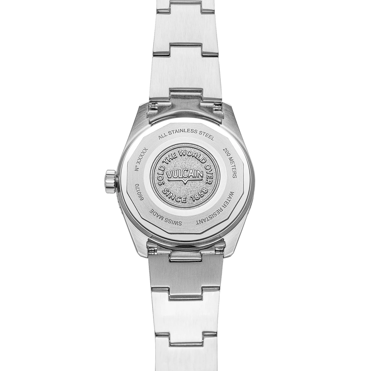 Fond plein gravé sur bracelet – Vulcain Skindiver Nautique GMT