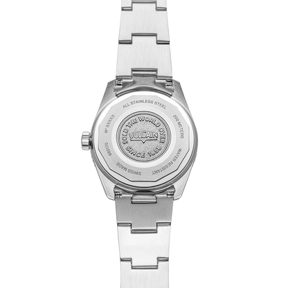 Fond plein gravé sur bracelet – Vulcain Skindiver Nautique GMT