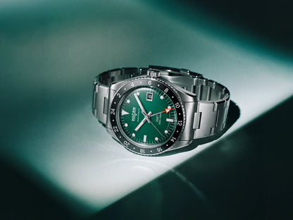 Présentation de la montre – Vulcain Skindiver Nautique GMT verte