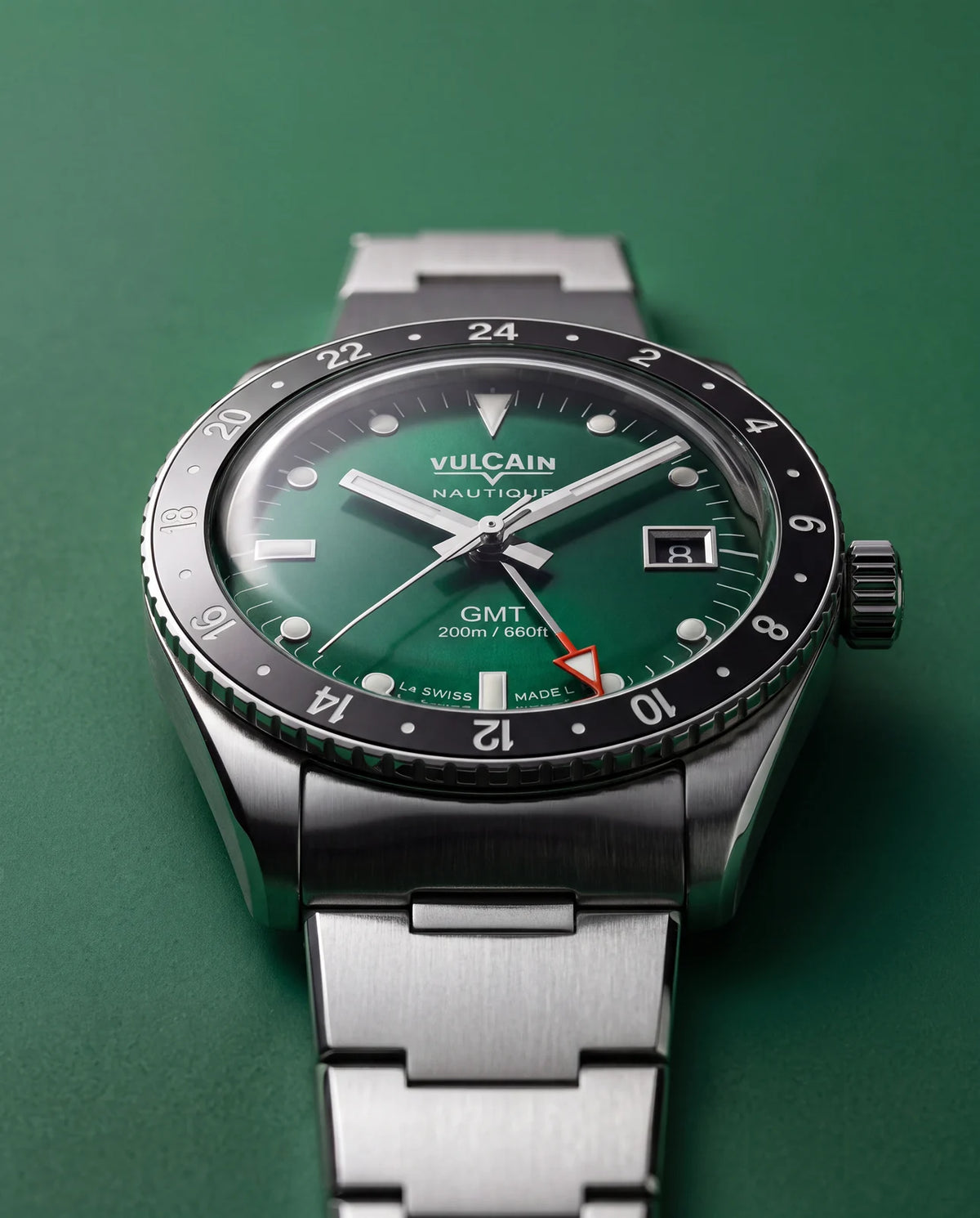 Présentation de la montre – Vulcain Skindiver Nautique GMT verte