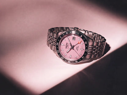 Présentation de la montre – Vulcain Skindiver Nautique GMT rose