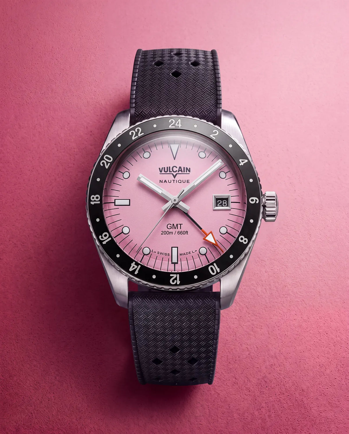 Présentation de la montre – Vulcain Skindiver Nautique GMT rose