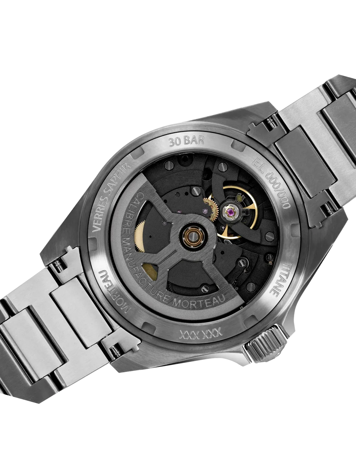 Yema Navygraf Meteorite verte, fond transparent et mouvement CMM.10
